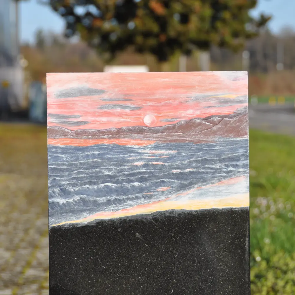 Sonnenuntergang Grabschmuck von Böse Natursteine AG